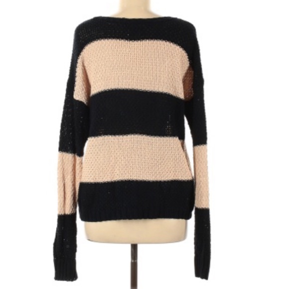 LA Hearts Oversized Striped Chunky Sweater - Picture 2 of 5